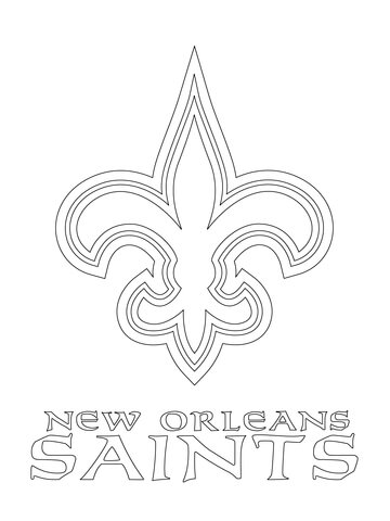 New Orleans Saints Logo Coloring Page